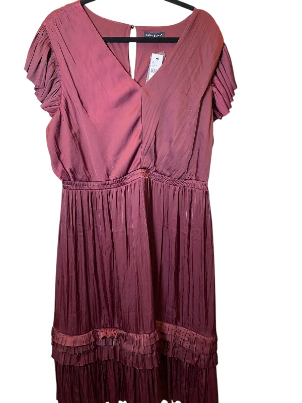 Shift DressDress Casual Maxi By Lane Bryant In Maroon, Size: Xl