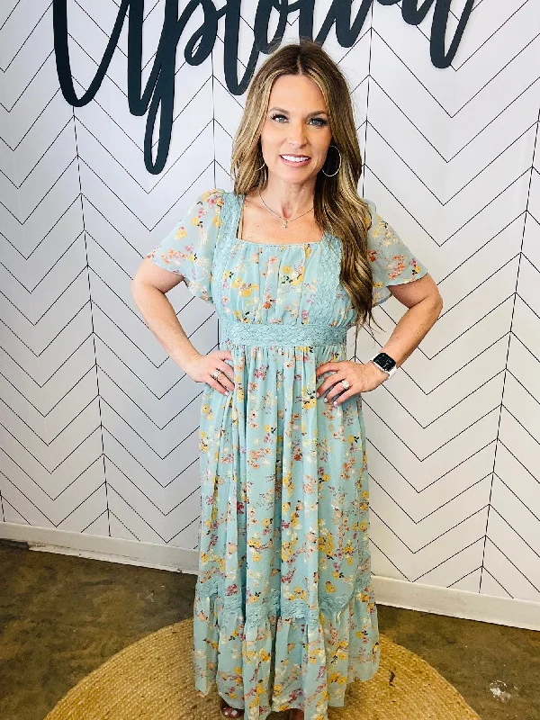 Sleeveless DressSOUTHERN ACCENT MIDI DUSTY BLUE--LAST ONE SALE