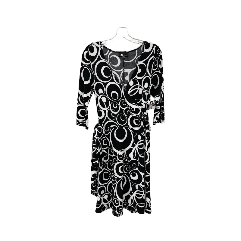 women's curve-hugging dressesDress Casual Maxi By Ab Studio In Black & White, Size: S