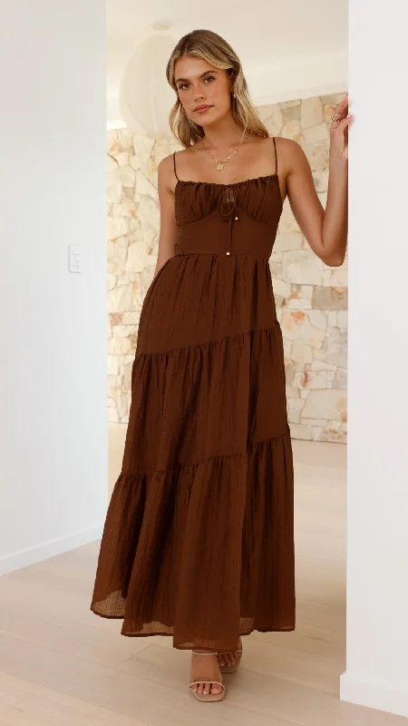 High-Low DressCove Maxi Dress - Chocolate