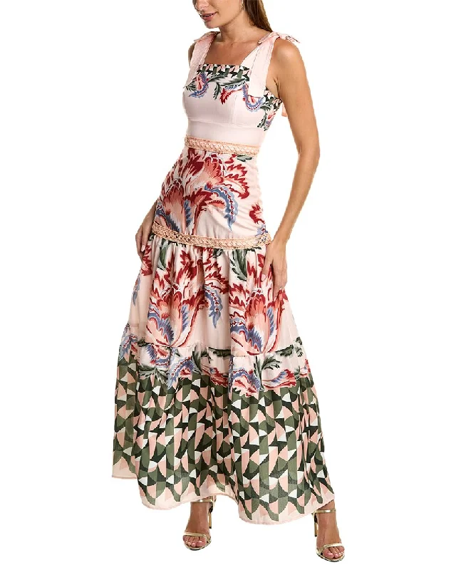 women's smart casual dressesPatBO Plitka Tiered Maxi Dress