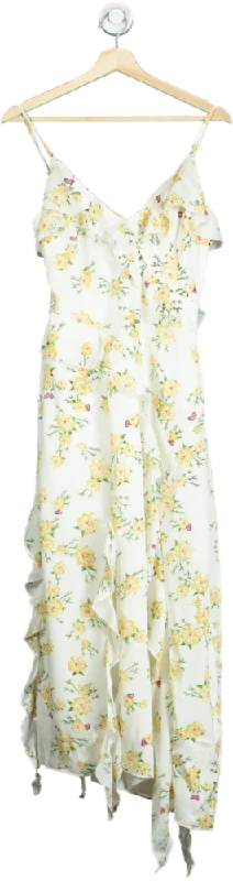 women's fashionable dressesAX Paris White Floral Maxi Dress UK 8