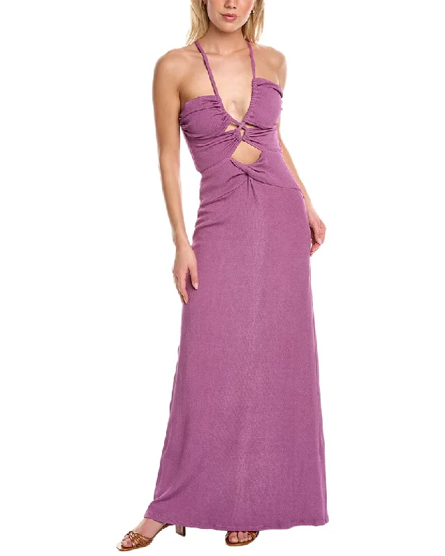 women's made-to-order dressesPatBO Stretch Lace-Up Maxi Dress