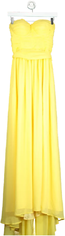 A-Line DressCoast Yellow Strapless Maxi Dress UK 8