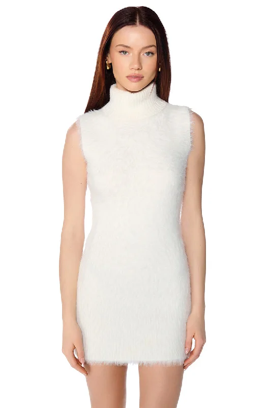 Cold-Shoulder DressKYLIE FUZZY MINI DRESS