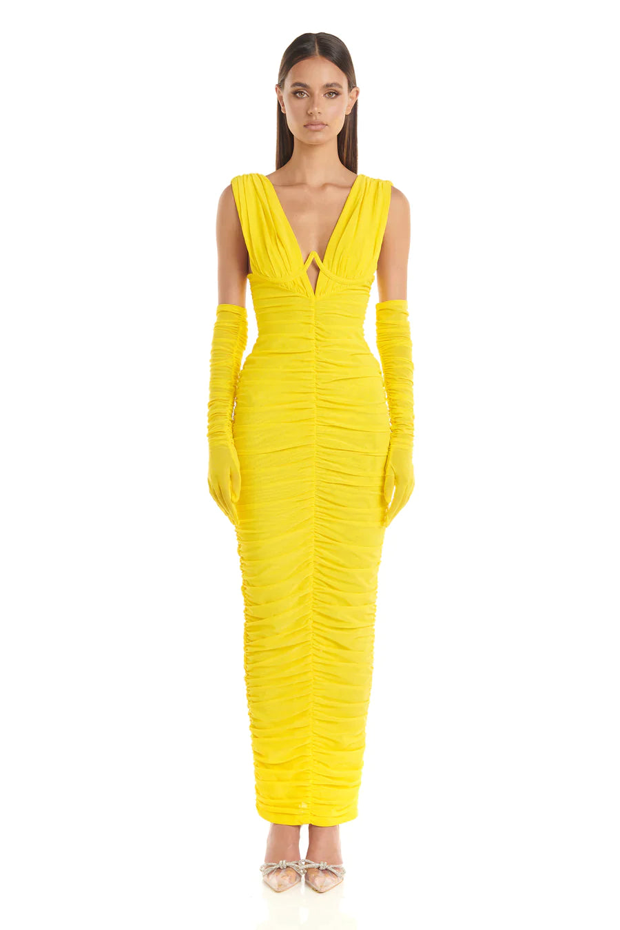 women's long-sleeved dressesAnna Dress - Yellow