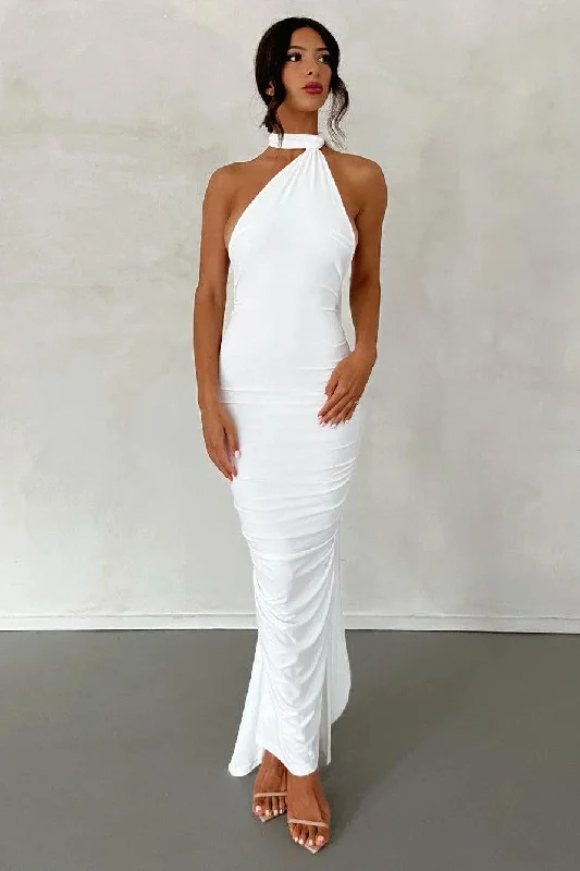 Crepe DressConstantina Gown - White