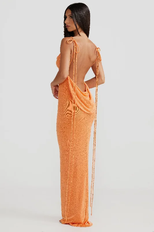 Tiered DressCristina Gown - Orange