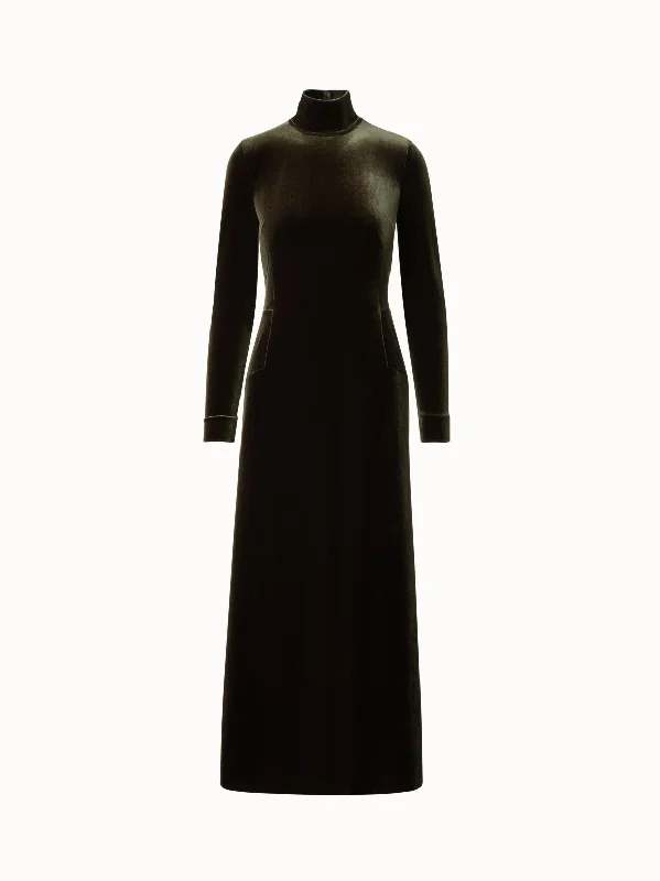 Formal DressFluid Stretch Velvet Gown