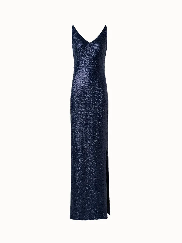 women's empire-line dressesJersey Sequins V-Neck Gown