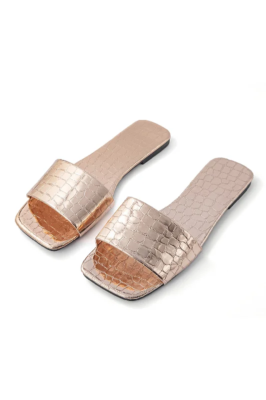 women's custom dressesTextured Leather Slippers