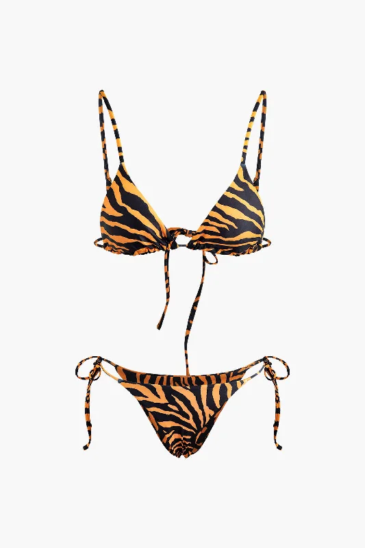 Embellished DressLeopard Print Tied Bikini Set