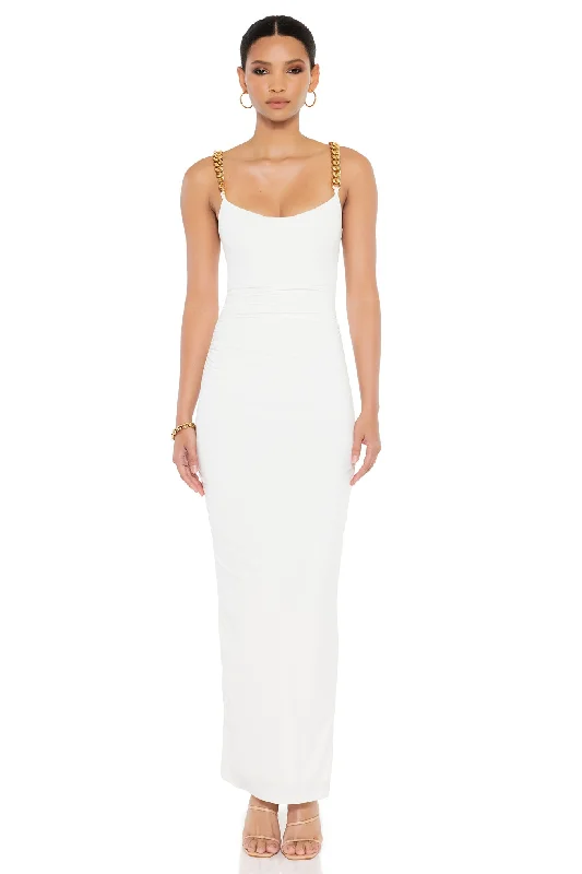 women's stretchy dressesNookie Captivate Gown - White