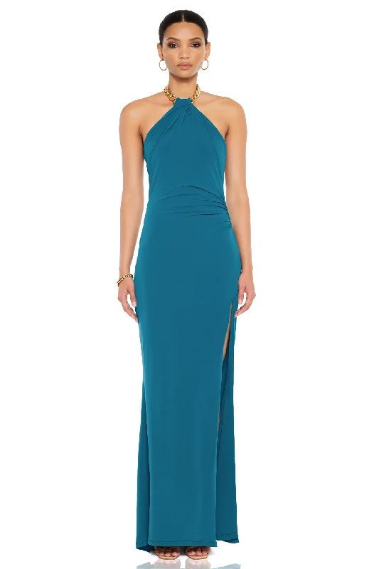 Tulle DressNookie Captivate Halter Gown - Jade