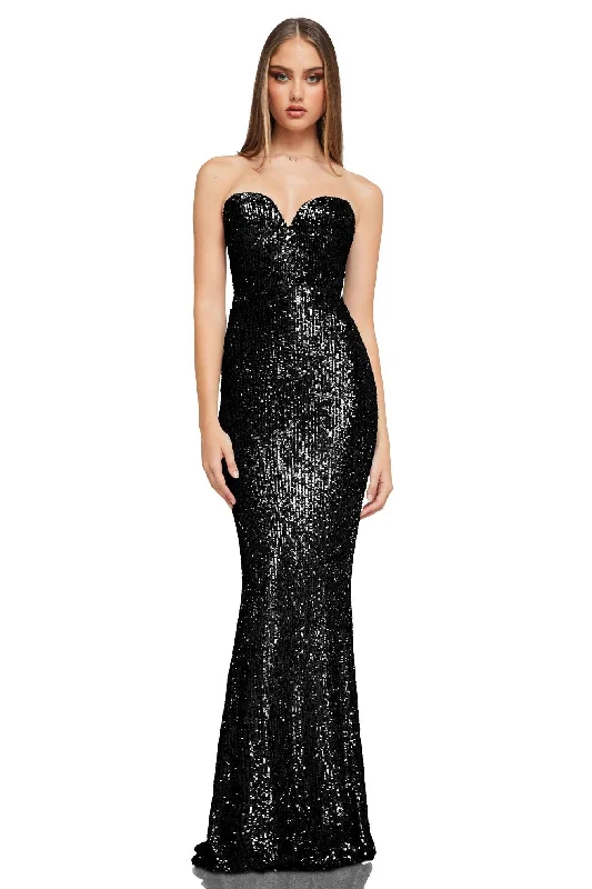 women's vacation dressesNookie Lumiere Gown - Black