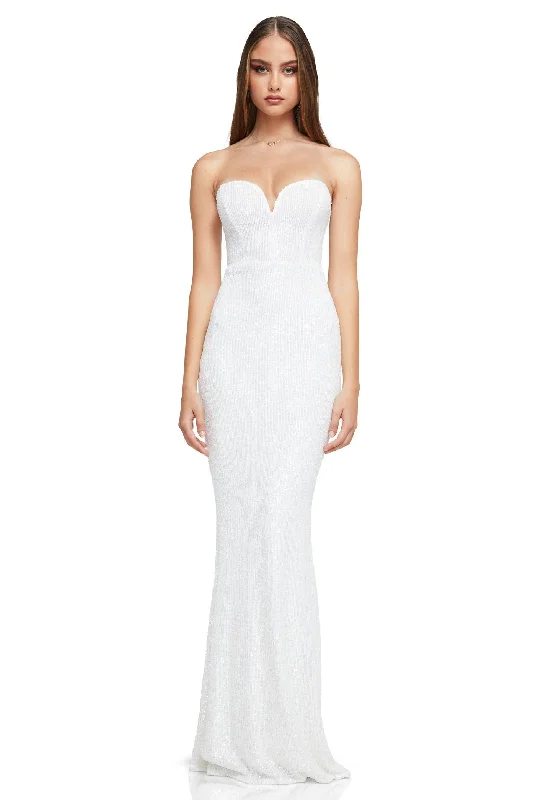 women's work dressesNookie Lumiere Gown - White