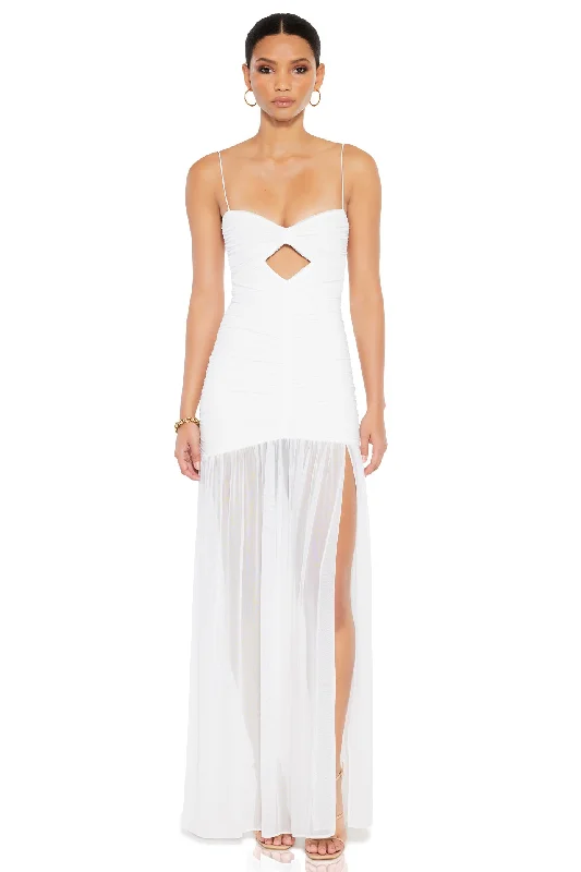 Cold-Shoulder DressNookie Monroe Gown - White