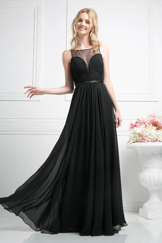 women's maximalist dressesCinderella Divine CD7458 Long Chiffon Empire Waist Formal Prom Dress