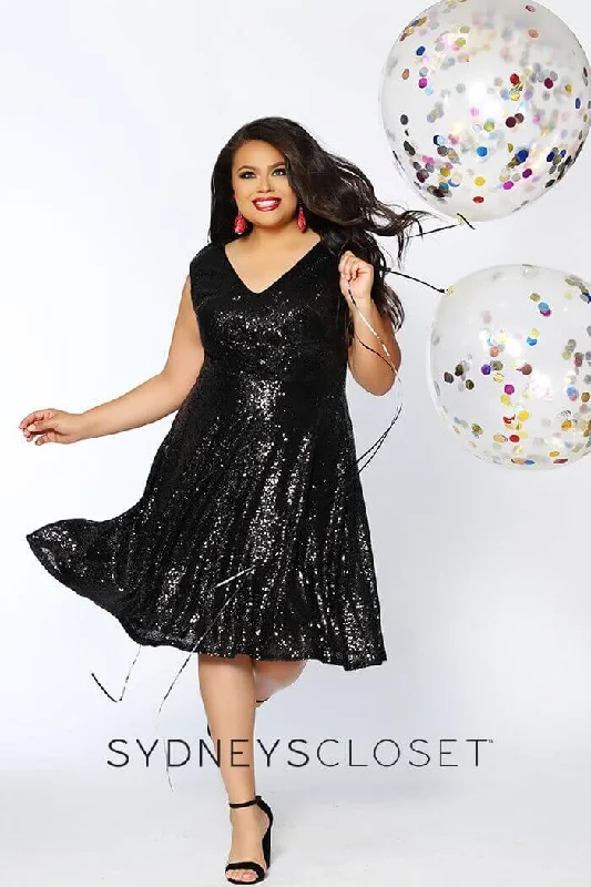 A-Line DressSydneys Closet Short Plus Size Homecoming Prom Dress