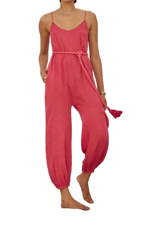 women's jumpsuits for maternity wearBalloon Jumpsuit In Rose