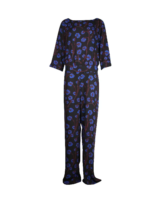 women's elegant jumpsuitsDiane Von Furstenberg Floral Jumpsuit in Multicolor Polyester