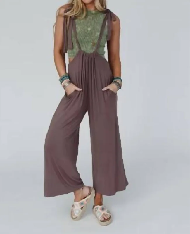 women's jumpsuits for eco-friendly choicesForever Relaxed Gathered Jumpsuit In Mocha