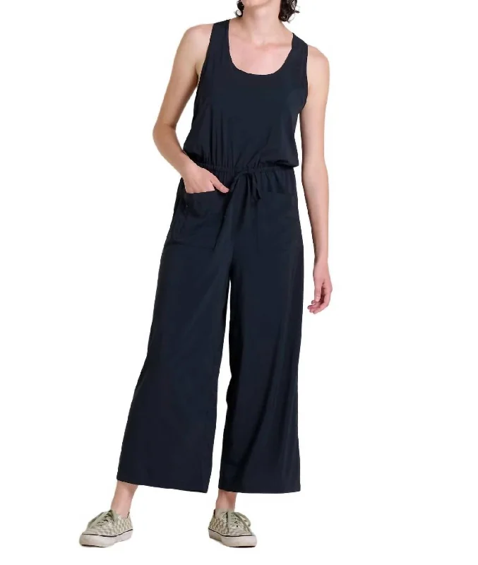 women's jumpsuits for statement fashionLivvy Sleeveless Jumpsuit In Black