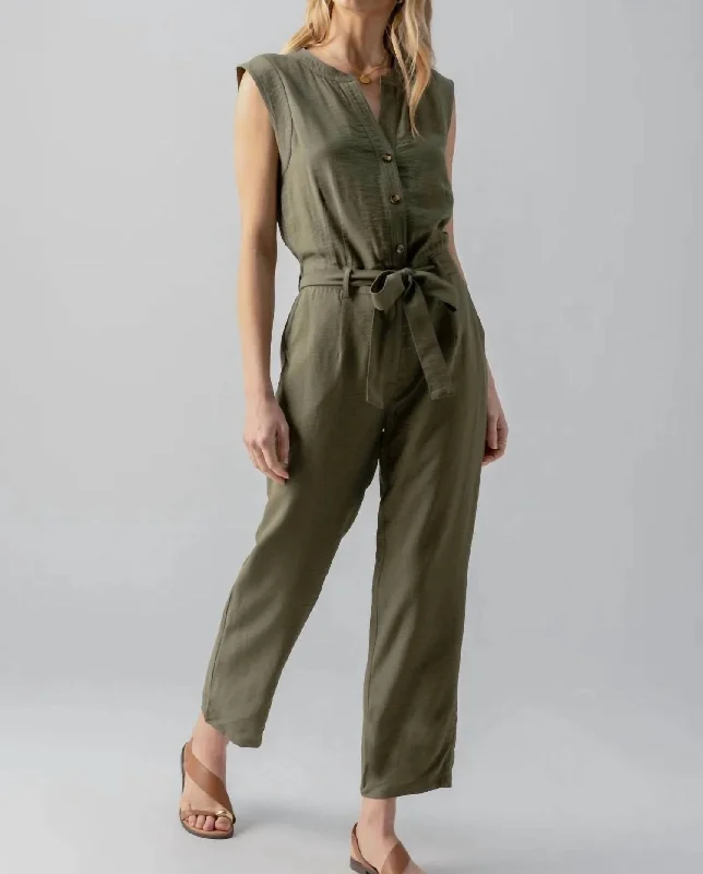 women's jumpsuits for all-day comfortPrima Jumpsuit In Burnt Olive