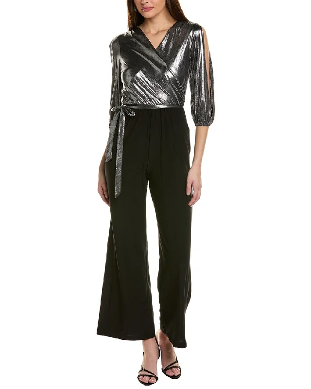 women's jumpsuits with high necksTash + Sophie Surplice Jumpsuit