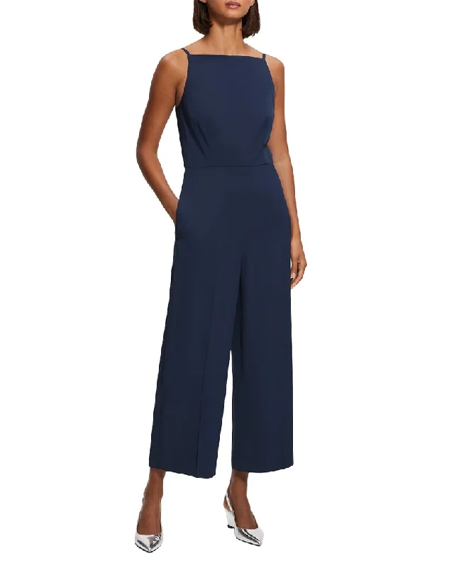 women's jumpsuits for sustainable fashionTheory Square Neck Jumpsuit