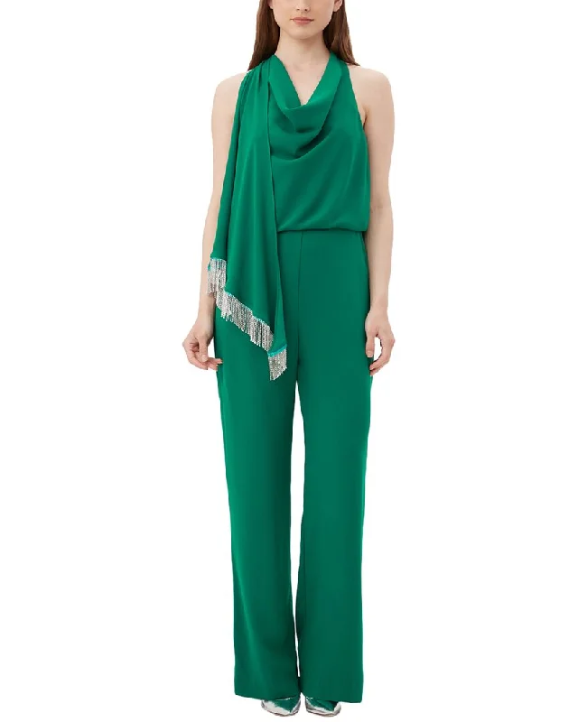 women's jumpsuits for maximalist fashionTrina Turk Momo Fringe Jumpsuit