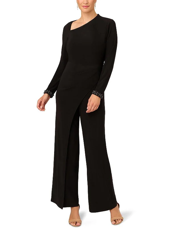 women's jumpsuits made of cottonWomens Asymmetric Wide Leg Jumpsuit