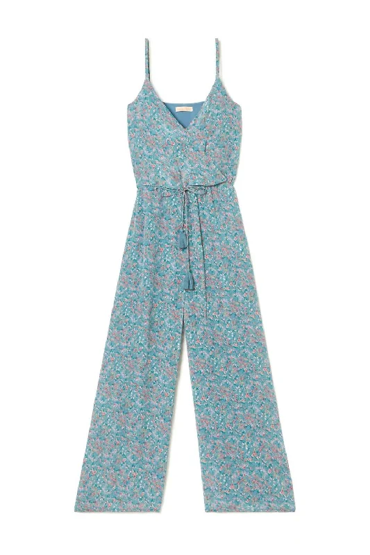 women's loose-fit jumpsuitsWomen's Pasadena Jumpsuit In Storm Spring Flowers