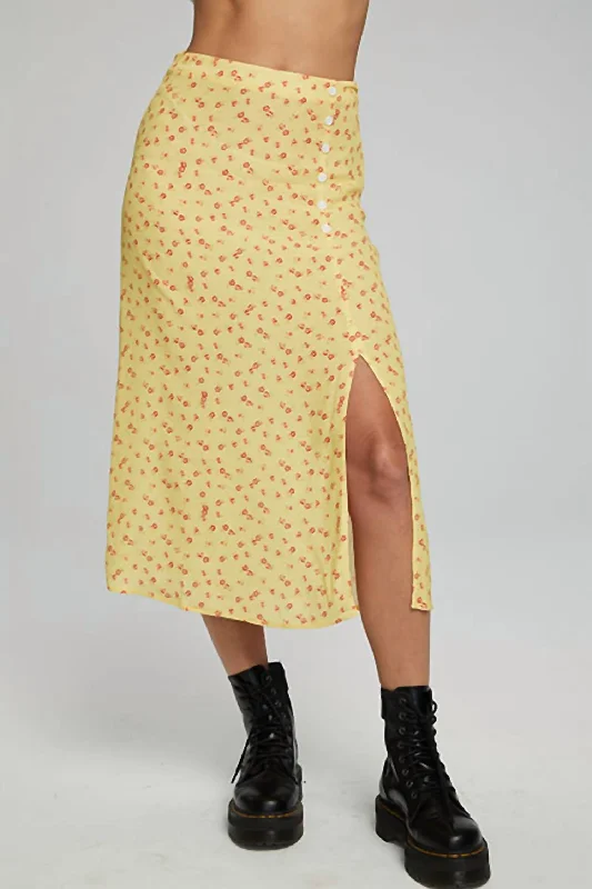 women's business skirtsButtercup Ditsy Skirt In Yellow