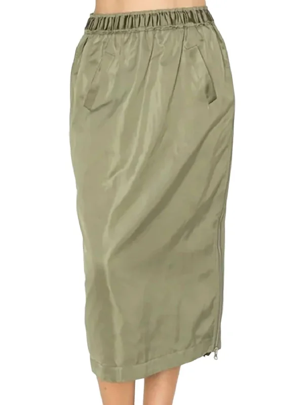 women's skater skirtsJelanie Skirt In Olive Green