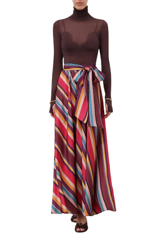 women's mini skirtsPavillion Maxi Wrap Skirt In Multi Stripe