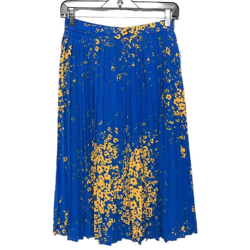 women's tulip skirtsSkirt Midi By J. Crew In Blue & Yellow, Size: 0