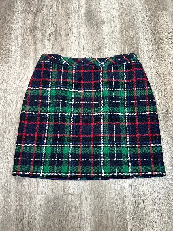 women's denim skirtsSkirt Midi By Talbots In Plaid Pattern, Size: Xl