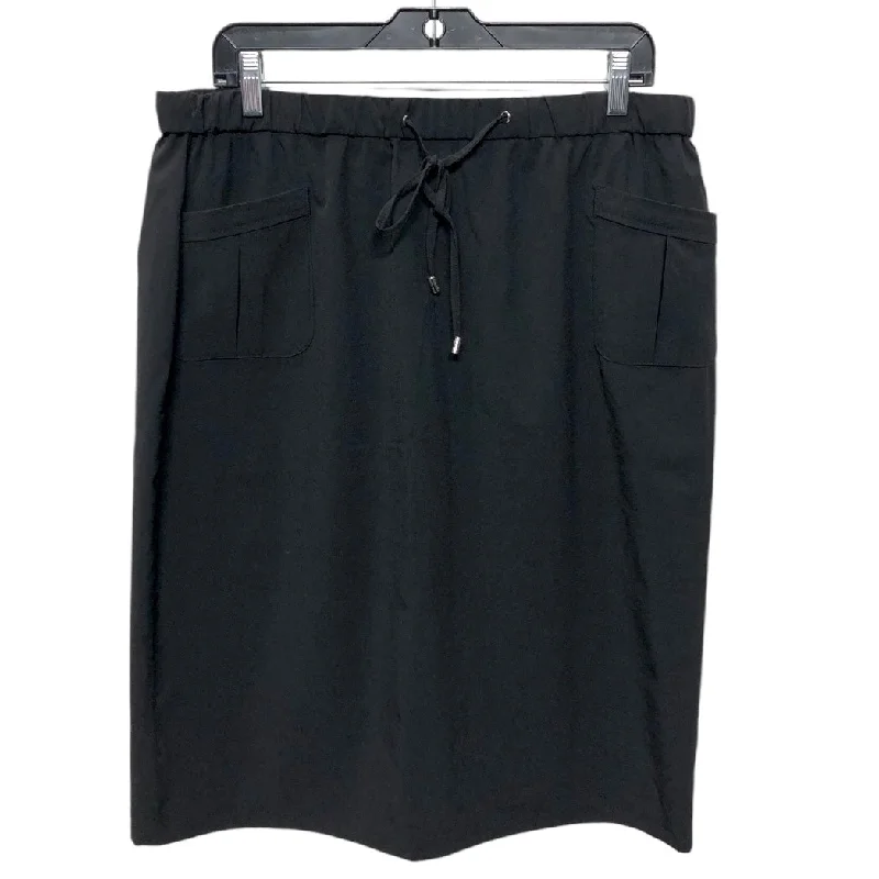 women's elastic-waisted skirts for pregnancySkirt Mini & Short By Calvin Klein In Black, Size: L