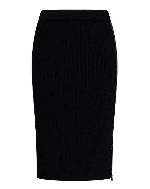 women's velvet mini skirtsTom Ford Womens Black Silk Blend Midi Pencil Skirt In Black