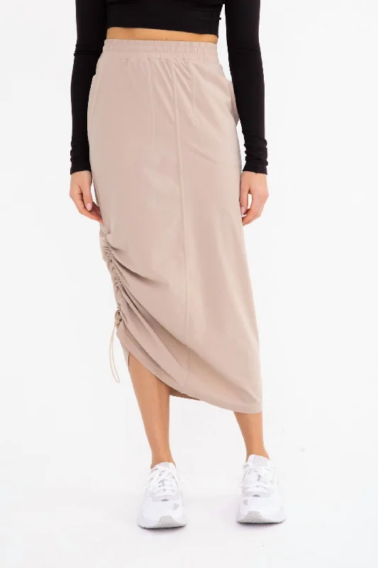 women's wool pencil skirts for winter formal eventsWomen's Cargo Skirt In Taupe